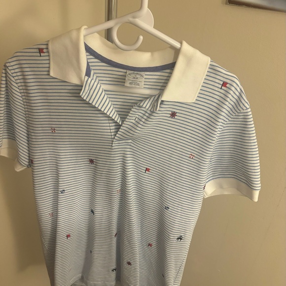 Mens Striped Monogram Brooks Brother Polo T shirt - Picture 2 of 2